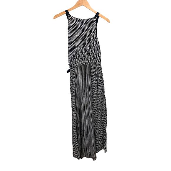 Anthropologie Maeve Salsola Stripe Maxi Midi Dress Hi High Low XS Extra Small - Picture 4 of 9
